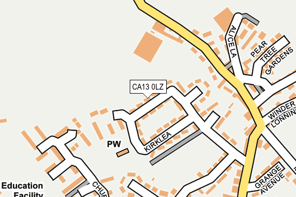 CA13 0LZ map - OS OpenMap – Local (Ordnance Survey) CA13 0LZ map - OS OpenMap – Local (Ordnance Survey)