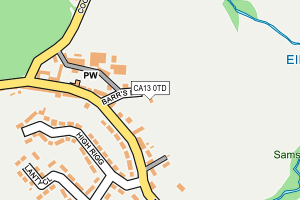 CA13 0TD map - OS OpenMap – Local (Ordnance Survey) CA13 0TD map - OS OpenMap – Local (Ordnance Survey)