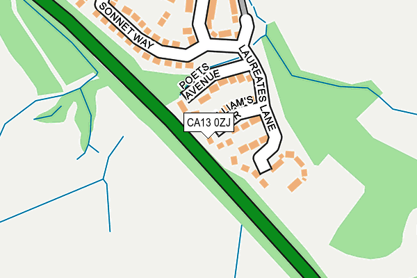CA13 0ZJ map - OS OpenMap – Local (Ordnance Survey) CA13 0ZJ map - OS OpenMap – Local (Ordnance Survey)
