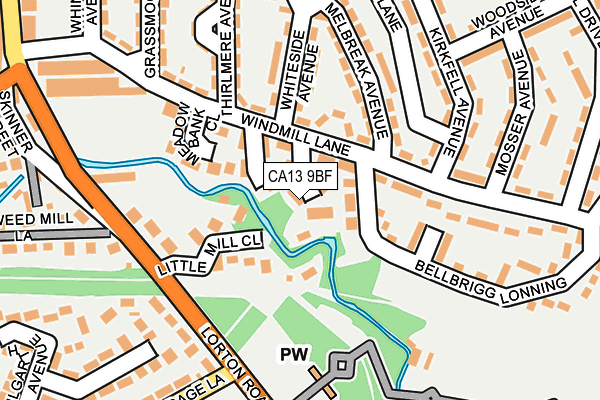 CA13 9BF map - OS OpenMap – Local (Ordnance Survey) CA13 9BF map - OS OpenMap – Local (Ordnance Survey)