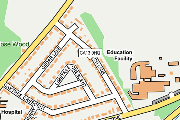 CA13 9HQ map - OS OpenMap – Local (Ordnance Survey) CA13 9HQ map - OS OpenMap – Local (Ordnance Survey)