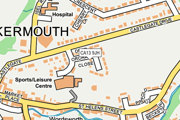 CA13 9JH map - OS OpenMap – Local (Ordnance Survey) CA13 9JH map - OS OpenMap – Local (Ordnance Survey)