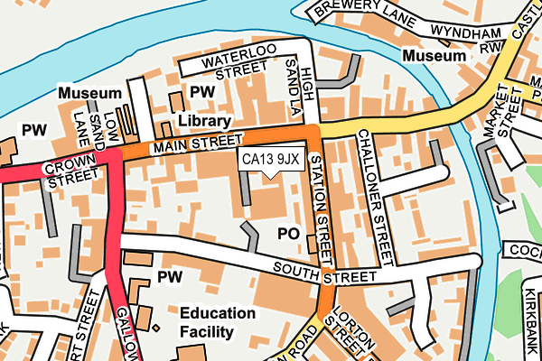CA13 9JX map - OS OpenMap – Local (Ordnance Survey) CA13 9JX map - OS OpenMap – Local (Ordnance Survey)