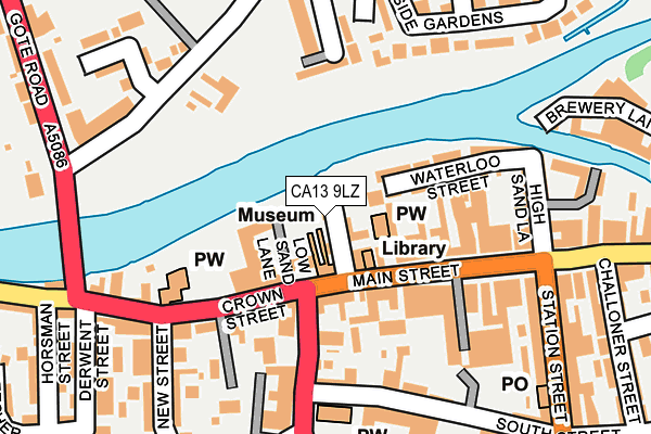CA13 9LZ map - OS OpenMap – Local (Ordnance Survey) CA13 9LZ map - OS OpenMap – Local (Ordnance Survey)