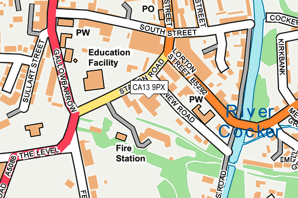 CA13 9PX map - OS OpenMap – Local (Ordnance Survey) CA13 9PX map - OS OpenMap – Local (Ordnance Survey)