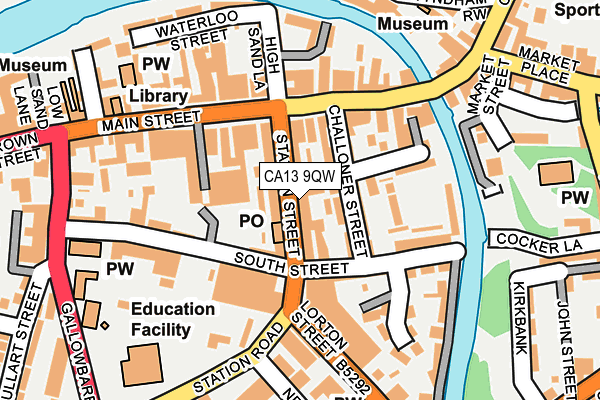 CA13 9QW map - OS OpenMap – Local (Ordnance Survey) CA13 9QW map - OS OpenMap – Local (Ordnance Survey)