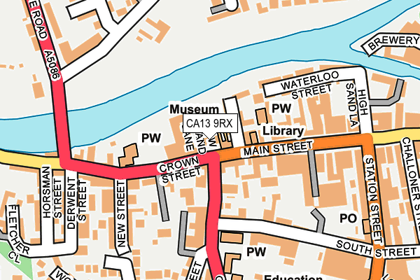 CA13 9RX map - OS OpenMap – Local (Ordnance Survey) CA13 9RX map - OS OpenMap – Local (Ordnance Survey)