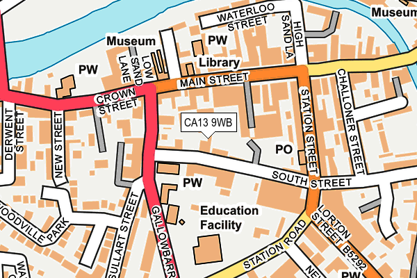 CA13 9WB map - OS OpenMap – Local (Ordnance Survey) CA13 9WB map - OS OpenMap – Local (Ordnance Survey)
