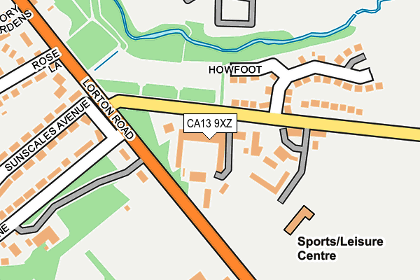 CA13 9XZ map - OS OpenMap – Local (Ordnance Survey) CA13 9XZ map - OS OpenMap – Local (Ordnance Survey)