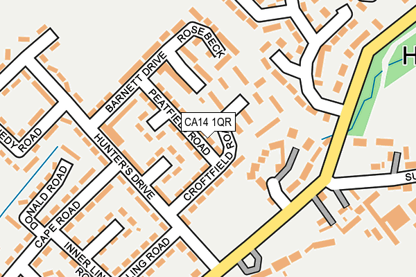CA14 1QR map - OS OpenMap – Local (Ordnance Survey) CA14 1QR map - OS OpenMap – Local (Ordnance Survey)