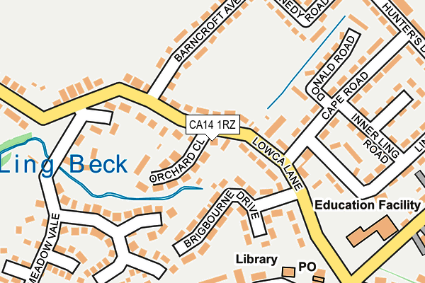 CA14 1RZ map - OS OpenMap – Local (Ordnance Survey) CA14 1RZ map - OS OpenMap – Local (Ordnance Survey)