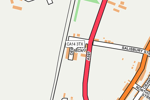 CA14 3TX map - OS OpenMap – Local (Ordnance Survey) CA14 3TX map - OS OpenMap – Local (Ordnance Survey)