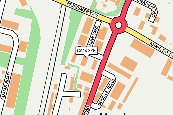 CA14 3YE map - OS OpenMap – Local (Ordnance Survey) CA14 3YE map - OS OpenMap – Local (Ordnance Survey)