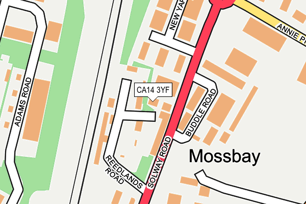 CA14 3YF map - OS OpenMap – Local (Ordnance Survey) CA14 3YF map - OS OpenMap – Local (Ordnance Survey)