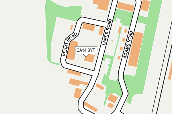 CA14 3YT map - OS OpenMap – Local (Ordnance Survey) CA14 3YT map - OS OpenMap – Local (Ordnance Survey)