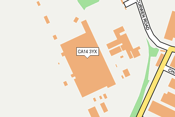 CA14 3YX map - OS OpenMap – Local (Ordnance Survey) CA14 3YX map - OS OpenMap – Local (Ordnance Survey)
