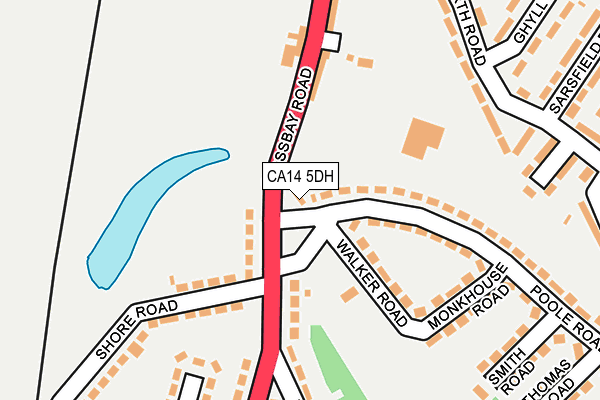 CA14 5DH map - OS OpenMap – Local (Ordnance Survey) CA14 5DH map - OS OpenMap – Local (Ordnance Survey)