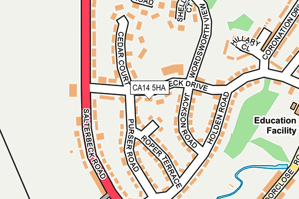 CA14 5HA map - OS OpenMap – Local (Ordnance Survey) CA14 5HA map - OS OpenMap – Local (Ordnance Survey)
