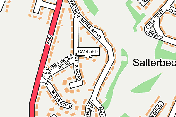 CA14 5HD map - OS OpenMap – Local (Ordnance Survey) CA14 5HD map - OS OpenMap – Local (Ordnance Survey)