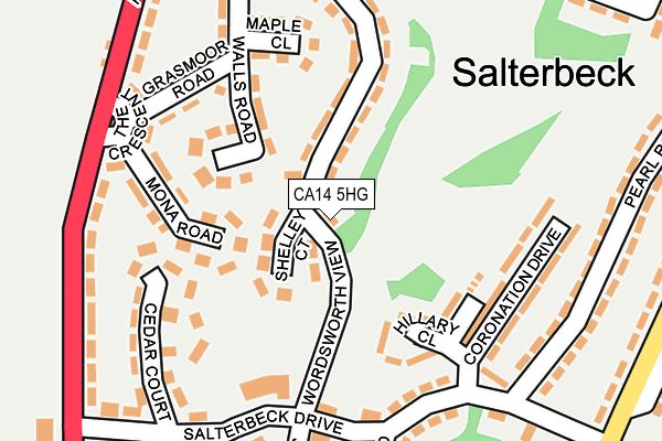 CA14 5HG map - OS OpenMap – Local (Ordnance Survey) CA14 5HG map - OS OpenMap – Local (Ordnance Survey)