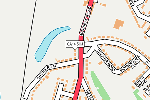 CA14 5HJ map - OS OpenMap – Local (Ordnance Survey) CA14 5HJ map - OS OpenMap – Local (Ordnance Survey)