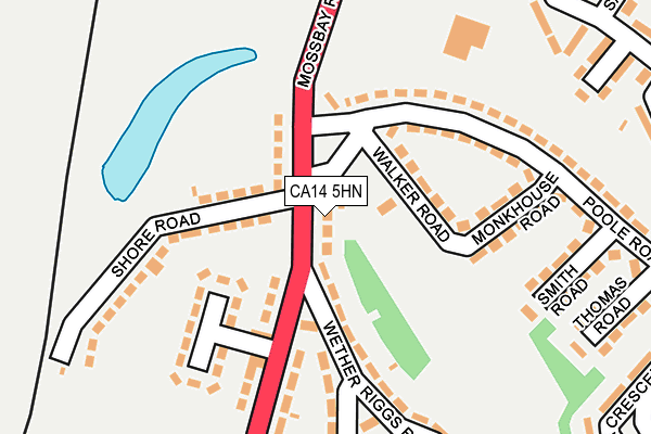 CA14 5HN map - OS OpenMap – Local (Ordnance Survey) CA14 5HN map - OS OpenMap – Local (Ordnance Survey)