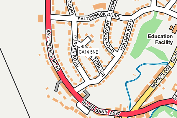 CA14 5NE map - OS OpenMap – Local (Ordnance Survey) CA14 5NE map - OS OpenMap – Local (Ordnance Survey)