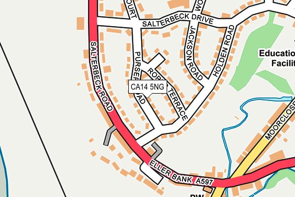 CA14 5NG map - OS OpenMap – Local (Ordnance Survey) CA14 5NG map - OS OpenMap – Local (Ordnance Survey)