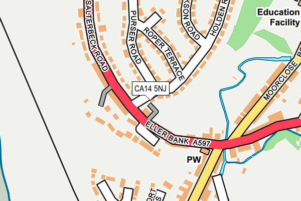 CA14 5NJ map - OS OpenMap – Local (Ordnance Survey) CA14 5NJ map - OS OpenMap – Local (Ordnance Survey)