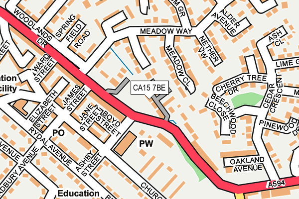 CA15 7BE map - OS OpenMap – Local (Ordnance Survey) CA15 7BE map - OS OpenMap – Local (Ordnance Survey)