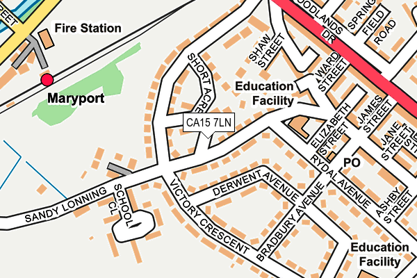 CA15 7LN map - OS OpenMap – Local (Ordnance Survey) CA15 7LN map - OS OpenMap – Local (Ordnance Survey)