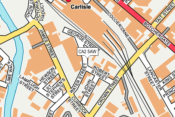 CA2 5AW map - OS OpenMap – Local (Ordnance Survey) CA2 5AW map - OS OpenMap – Local (Ordnance Survey)