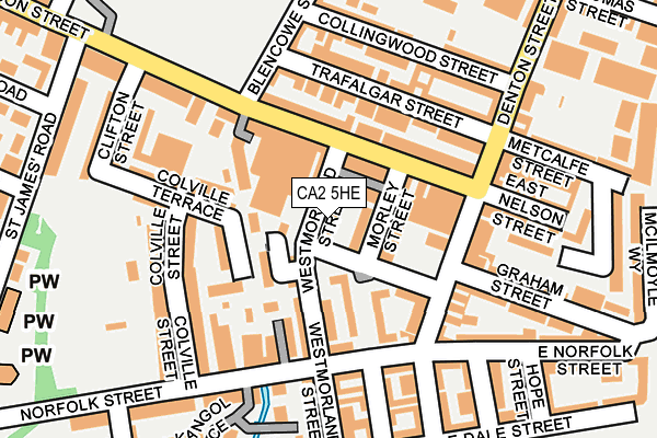 CA2 5HE map - OS OpenMap – Local (Ordnance Survey) CA2 5HE map - OS OpenMap – Local (Ordnance Survey)