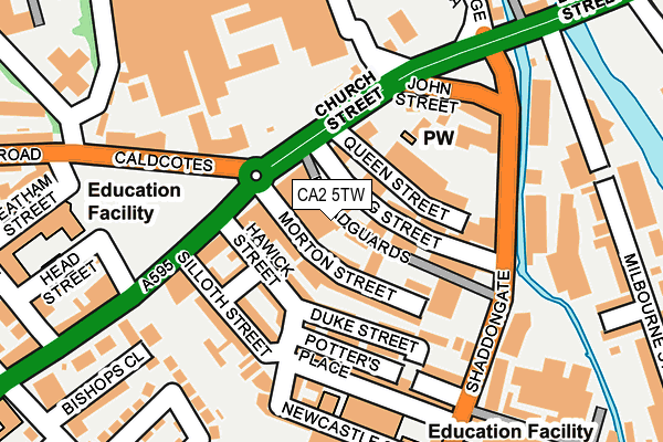 CA2 5TW map - OS OpenMap – Local (Ordnance Survey) CA2 5TW map - OS OpenMap – Local (Ordnance Survey)