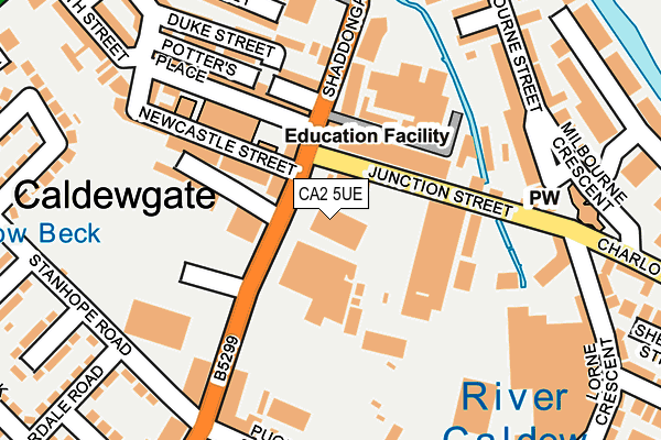 CA2 5UE map - OS OpenMap – Local (Ordnance Survey) CA2 5UE map - OS OpenMap – Local (Ordnance Survey)