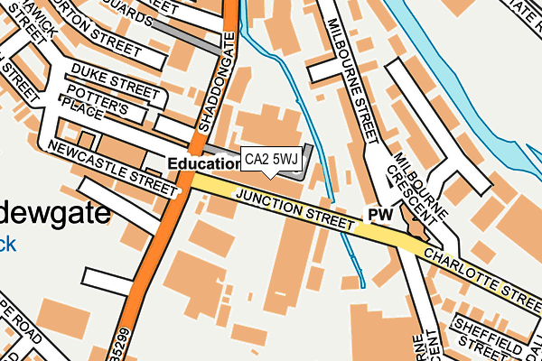 CA2 5WJ map - OS OpenMap – Local (Ordnance Survey) CA2 5WJ map - OS OpenMap – Local (Ordnance Survey)