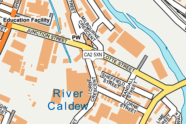 CA2 5XN map - OS OpenMap – Local (Ordnance Survey) CA2 5XN map - OS OpenMap – Local (Ordnance Survey)
