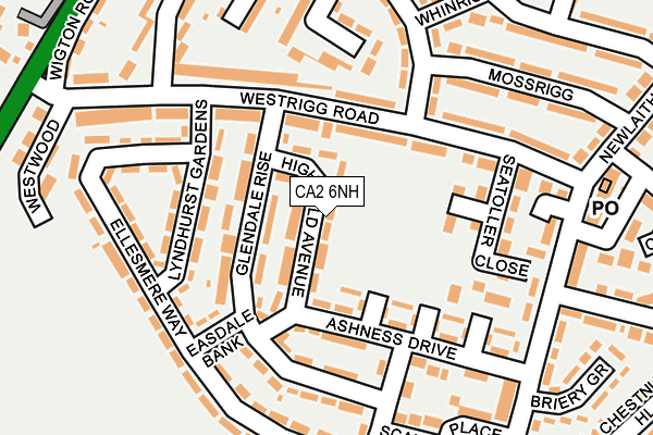 CA2 6NH map - OS OpenMap – Local (Ordnance Survey) CA2 6NH map - OS OpenMap – Local (Ordnance Survey)