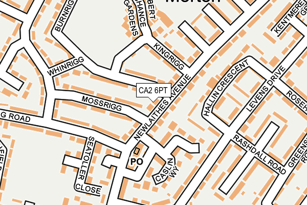 CA2 6PT map - OS OpenMap – Local (Ordnance Survey) CA2 6PT map - OS OpenMap – Local (Ordnance Survey)