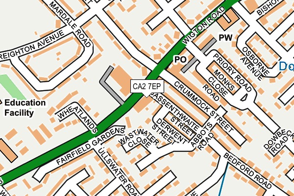 CA2 7EP map - OS OpenMap – Local (Ordnance Survey) CA2 7EP map - OS OpenMap – Local (Ordnance Survey)