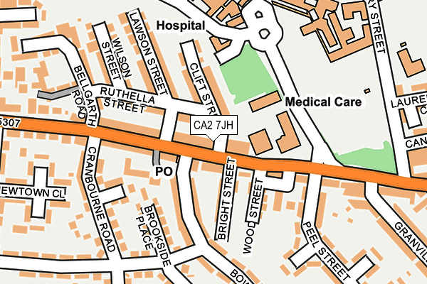 CA2 7JH map - OS OpenMap – Local (Ordnance Survey) CA2 7JH map - OS OpenMap – Local (Ordnance Survey)