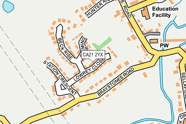 CA21 2YX map - OS OpenMap – Local (Ordnance Survey) CA21 2YX map - OS OpenMap – Local (Ordnance Survey)