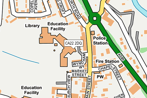 CA22 2DQ map - OS OpenMap – Local (Ordnance Survey)
