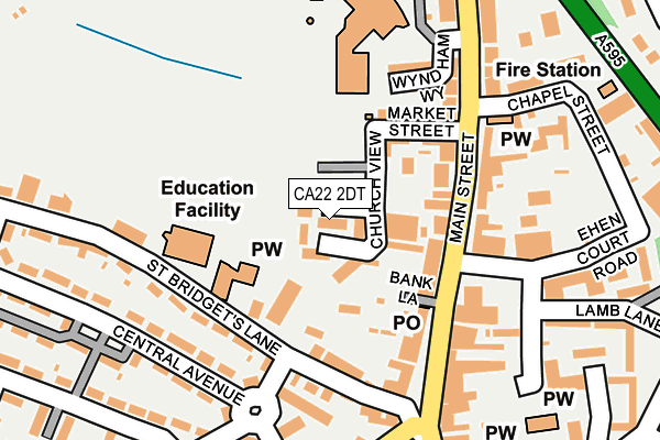 CA22 2DT map - OS OpenMap – Local (Ordnance Survey) CA22 2DT map - OS OpenMap – Local (Ordnance Survey)