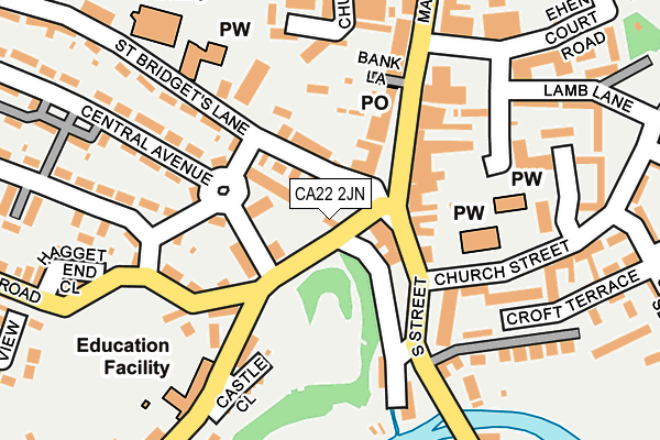 CA22 2JN map - OS OpenMap – Local (Ordnance Survey) CA22 2JN map - OS OpenMap – Local (Ordnance Survey)
