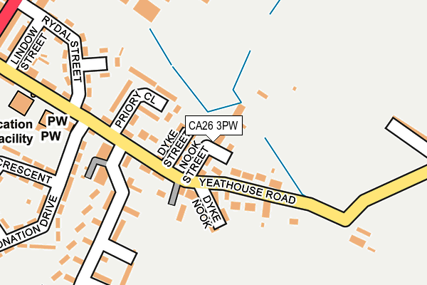 CA26 3PW map - OS OpenMap – Local (Ordnance Survey) CA26 3PW map - OS OpenMap – Local (Ordnance Survey)