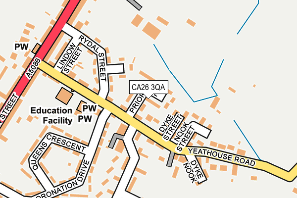 CA26 3QA map - OS OpenMap – Local (Ordnance Survey)