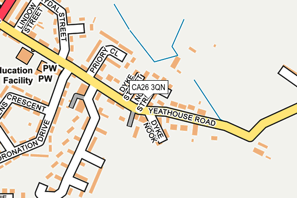 CA26 3QN map - OS OpenMap – Local (Ordnance Survey) CA26 3QN map - OS OpenMap – Local (Ordnance Survey)