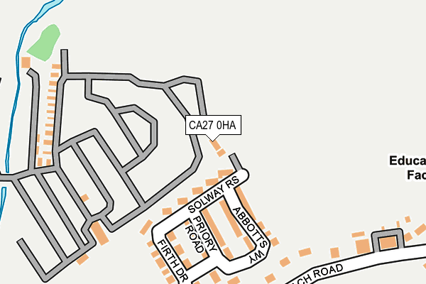 CA27 0HA map - OS OpenMap – Local (Ordnance Survey) CA27 0HA map - OS OpenMap – Local (Ordnance Survey)