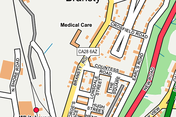 CA28 6AZ map - OS OpenMap – Local (Ordnance Survey) CA28 6AZ map - OS OpenMap – Local (Ordnance Survey)